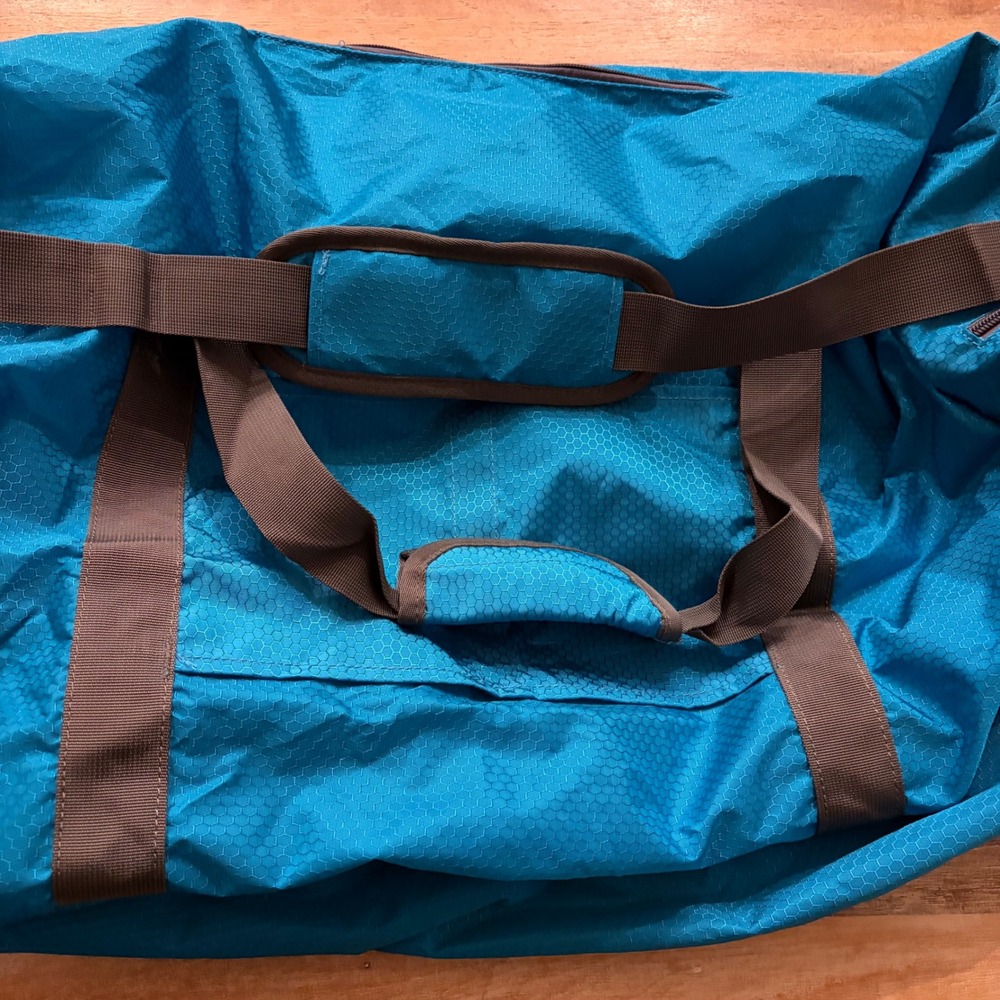 Gonex 60L Packable Travel Duffle Bag Teal Aqua Blue Lightweight Ripstop Folding - Picture 5 of 8